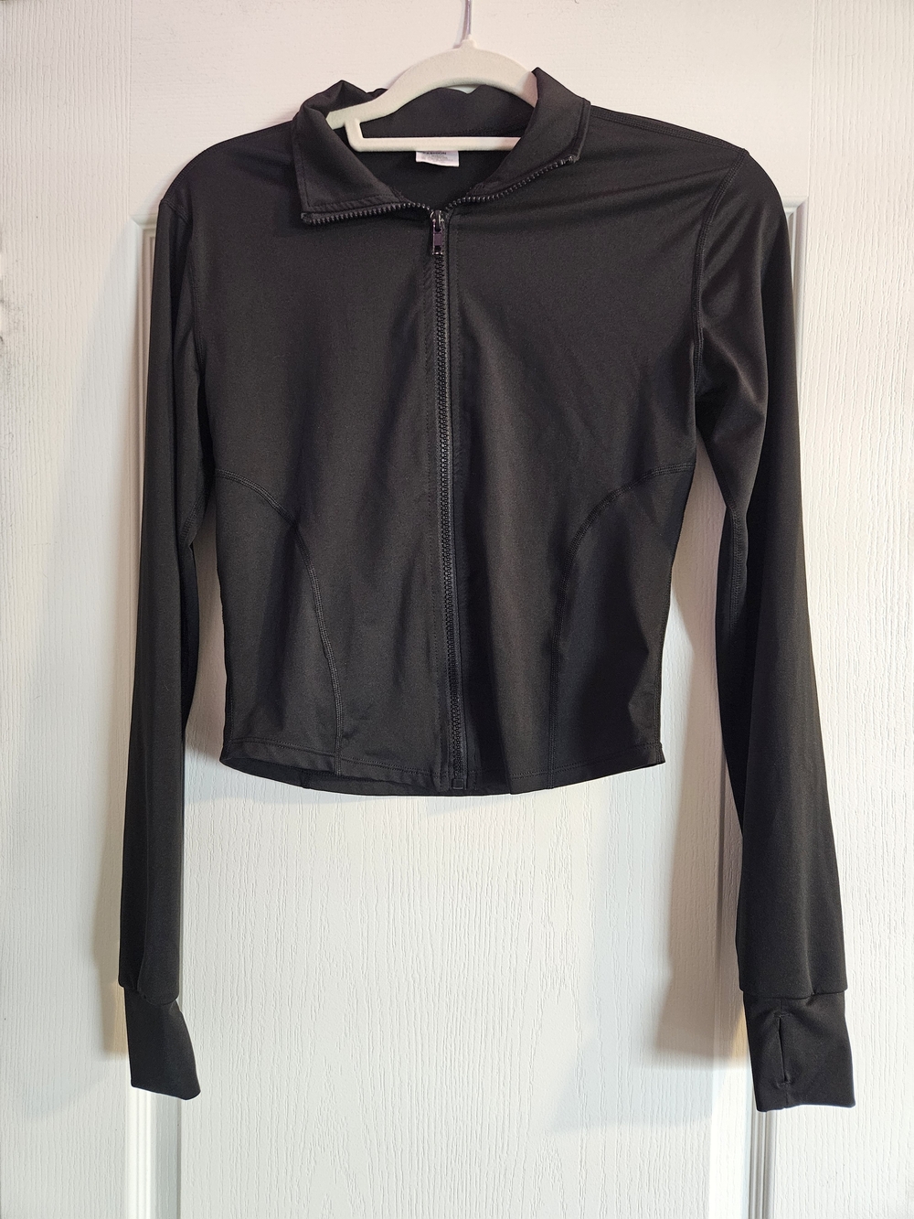 3 For $15🎊 Black Zip-Front Long Sleeve  Athletic Jacket